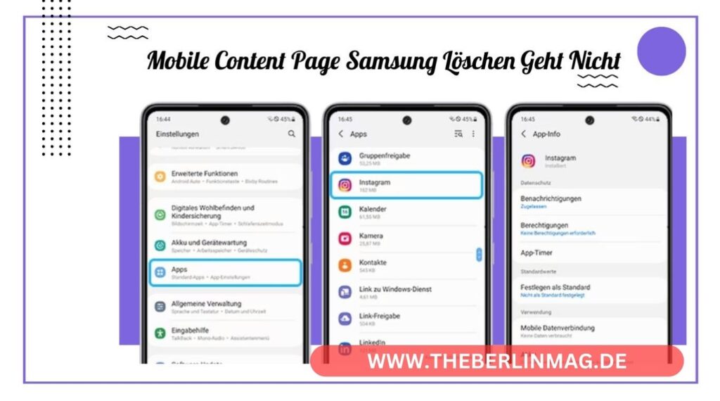 Mobile Content Page Samsung Löschen Geht Nicht? Effektive Lösungen und Tipps