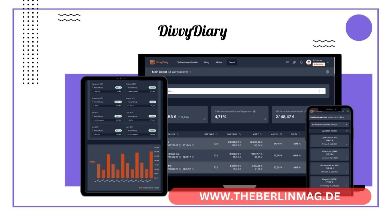 DivvyDiary: Der ultimative Dividendenkalender und Finanztool für dein Portfolio