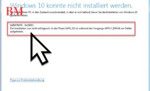 Fehlercode 0x80070070: Wie man Speicherplatzprobleme bei der Installation von Windows 10 behebt