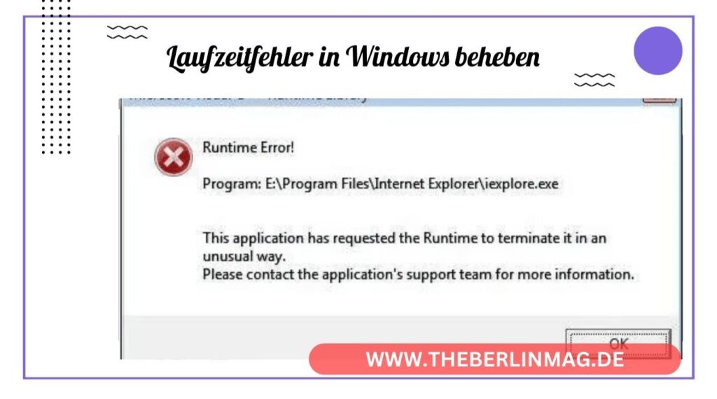 Laufzeitfehler in Windows beheben