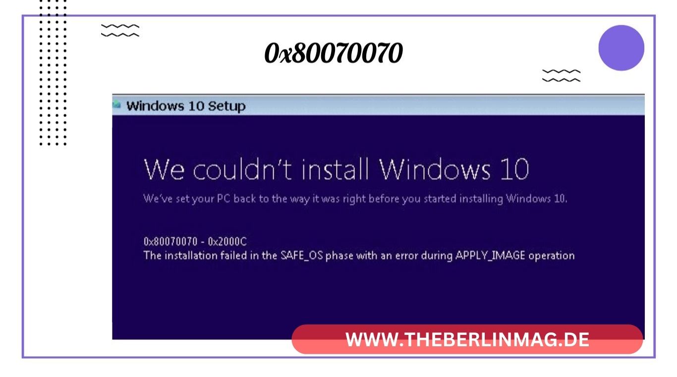 Fehlercode 0x80070070: Wie man Speicherplatzprobleme bei der Installation von Windows 10 behebt