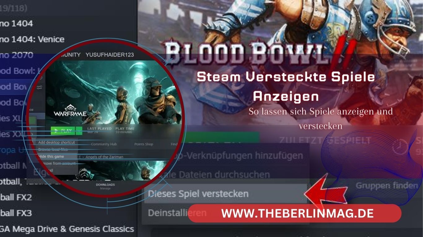 Versteckte Spiele auf Steam: So lassen sich Spiele anzeigen und verstecken