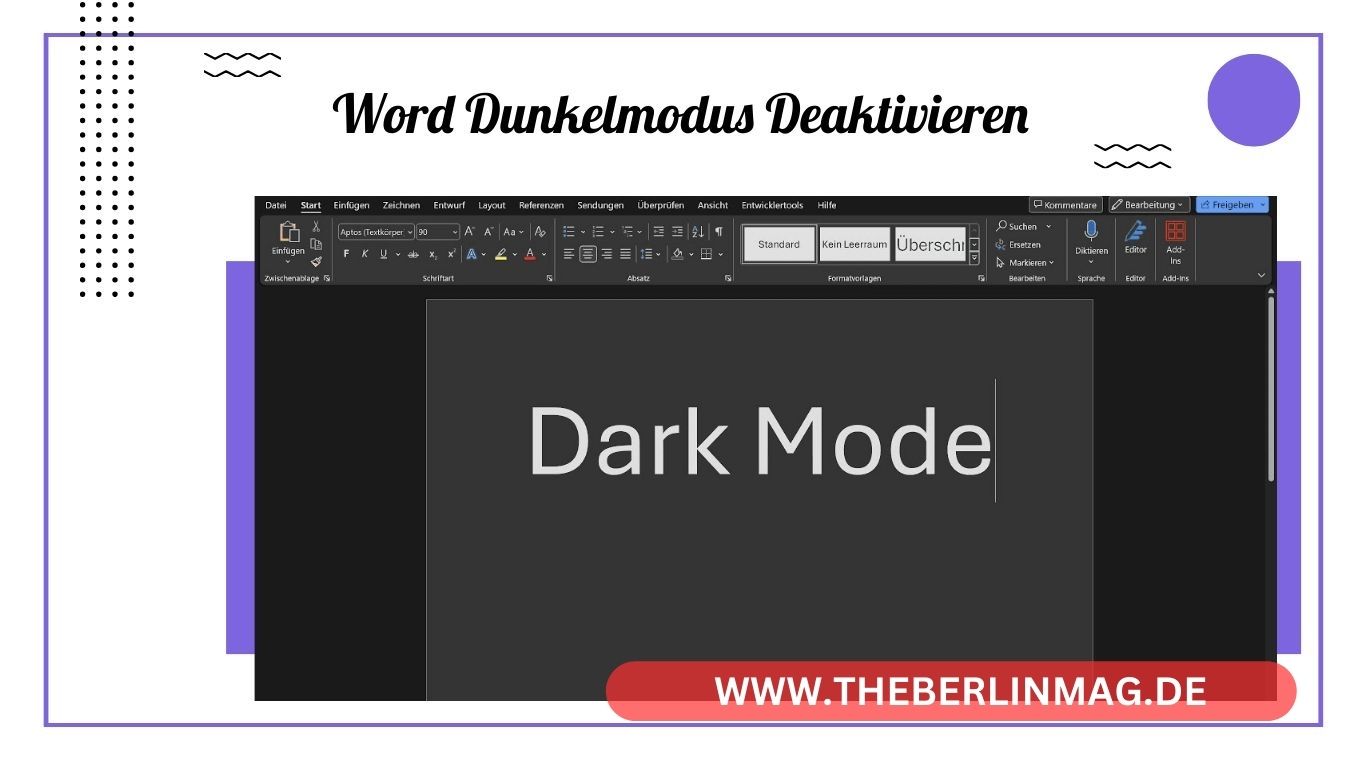 Microsoft Word Dark Mode: Dunklen Modus Einstellen und Ausschalten