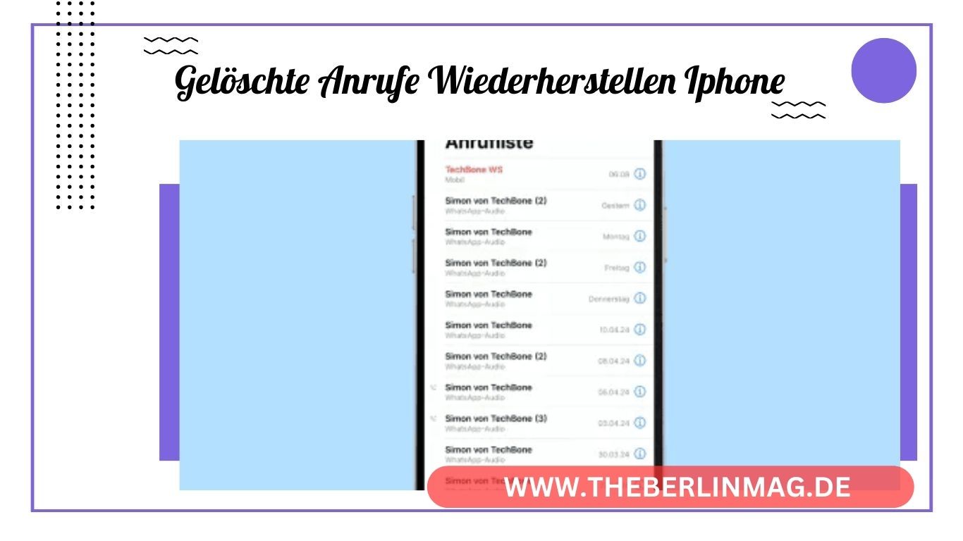 Wie Sie Ihre Gelöschte Anrufliste auf dem iPhone Wiederherstellen: Schritt-für-Schritt-Anleitung